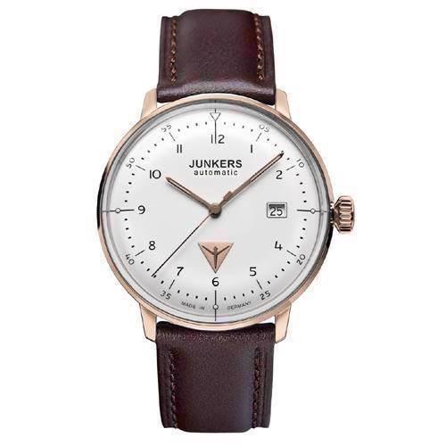 Image of Bauhaus rosaforgyldt ETA 2824-2 / SW 200 Swiss made automatik med 25 ædelsten Herre ur fra Junkers, 6068-4